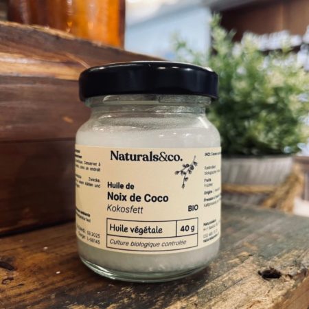 Huile de Coco BIO 40g - Ingrédient cosmétique maison - Phase huileuse - Naturals&co