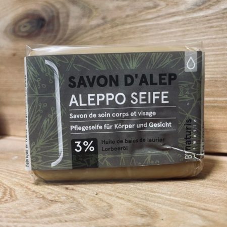 Savon d'Alep - 3% Huile de baies de Laurier - SAF Saponification à froid - Bionaturis