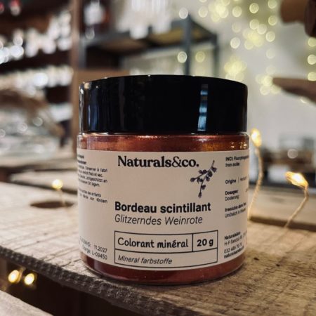 Colorant minéral Bordeau scintillant - Ingrédient cosmétique maison - Naturals&co